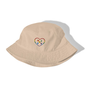 Gay Pride Unity Organic Cotton Embroidered Bucket Hat