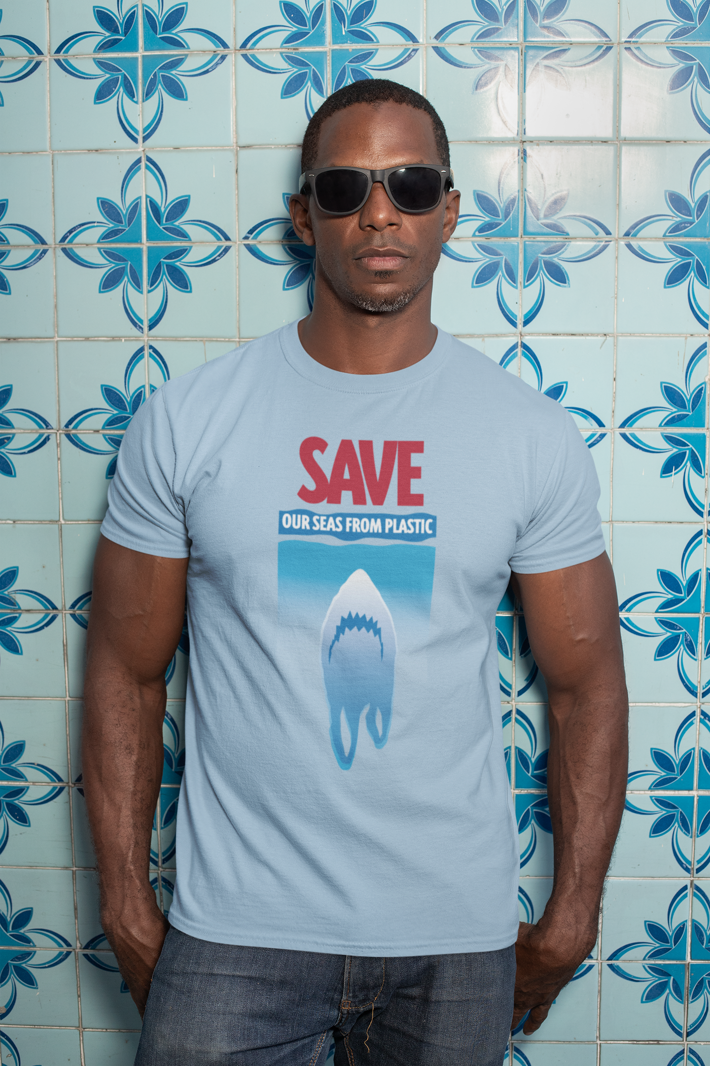 Save Our Seas From Plastic Shark Unisex Graphic Tshirt
