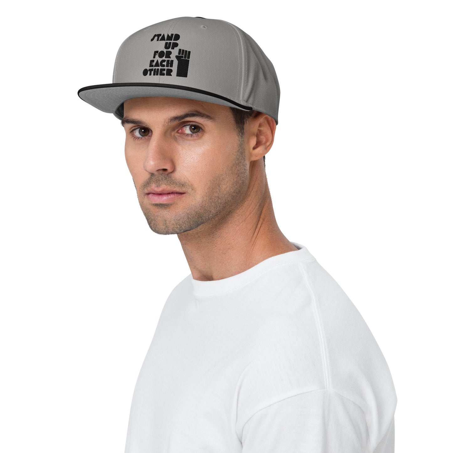 Stand Up For Each Other Social Justice Embroidered Snapback Hat