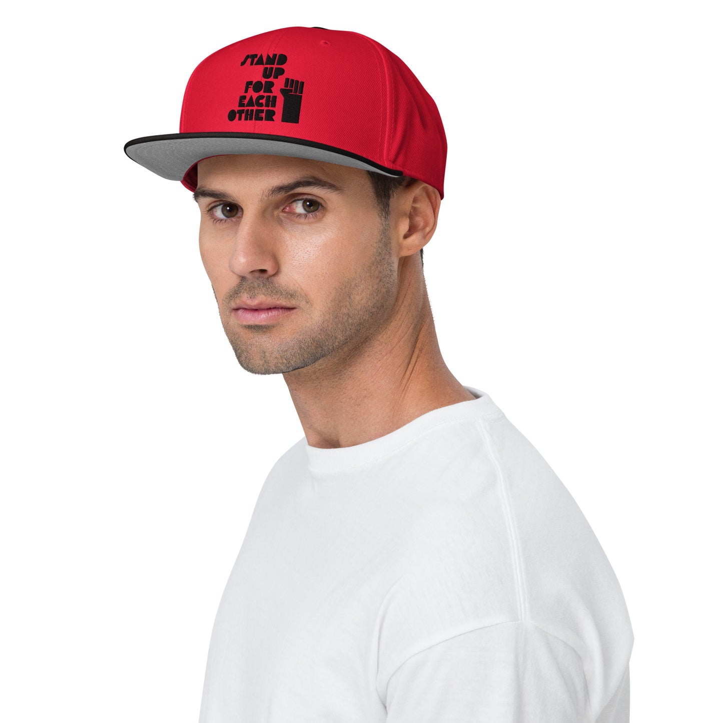 Stand Up For Each Other Social Justice Embroidered Snapback Hat