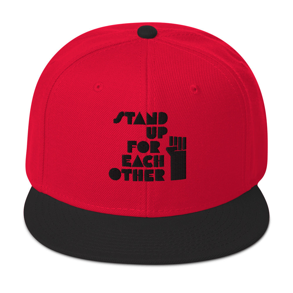 Stand Up For Each Other Social Justice Embroidered Snapback Hat