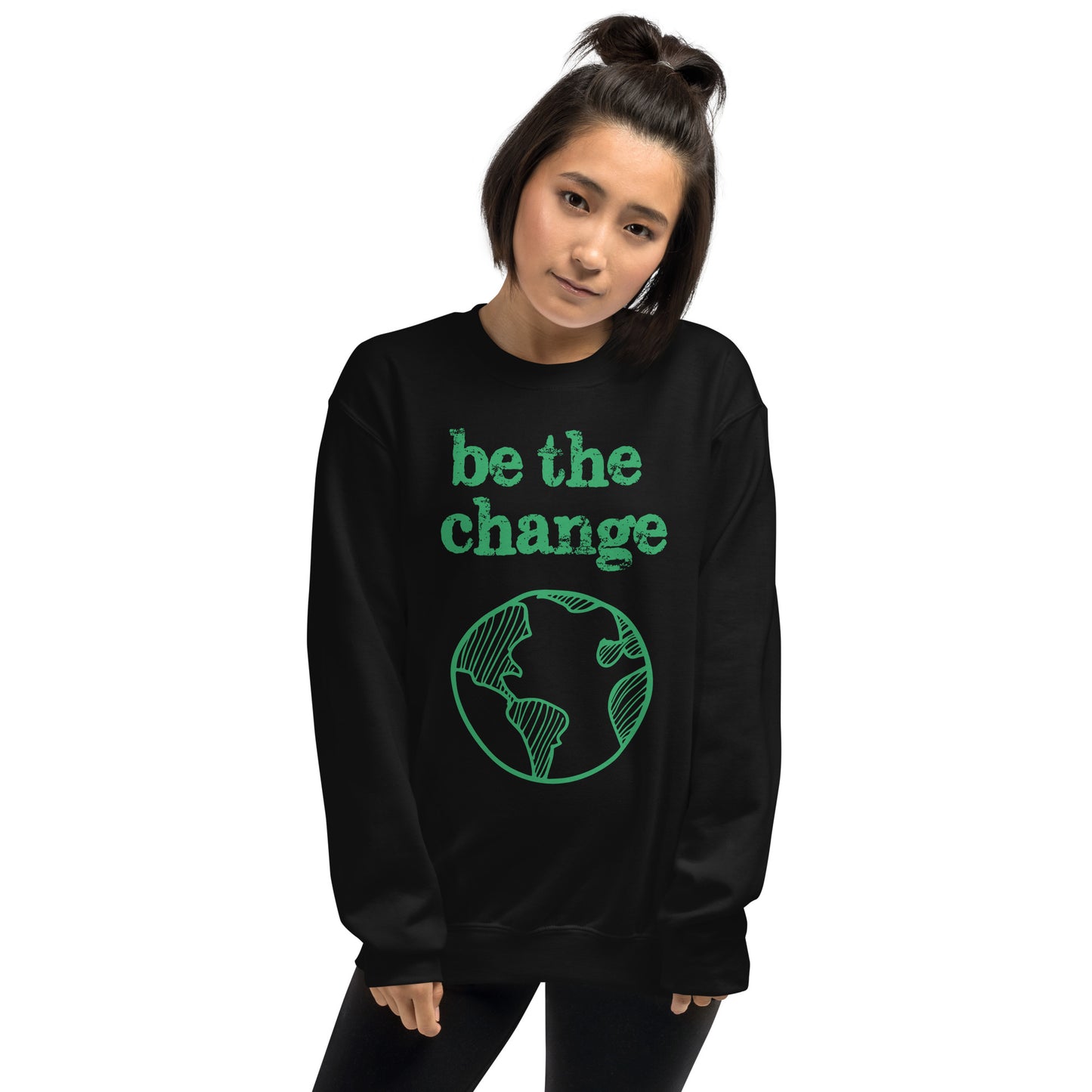 Be The Change Against Climate Change Adult Crewneck Sweatshirt