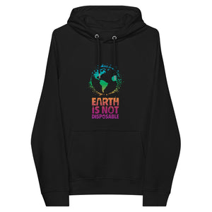 Open image in slideshow, Earth Is Not Disposable Unisex Organic Cotton Raglan Hoodie
