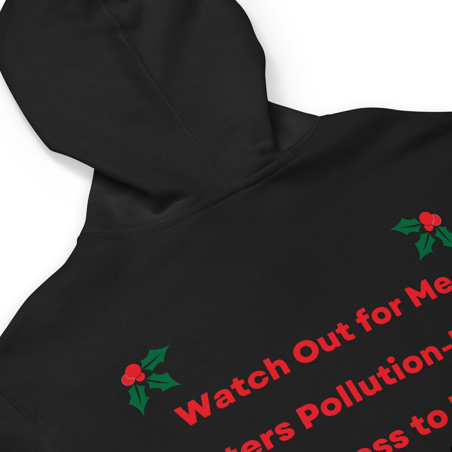 Manatee Holiday Wishes Christmas Embroidered Adult Unisex Zip Up Hoodie