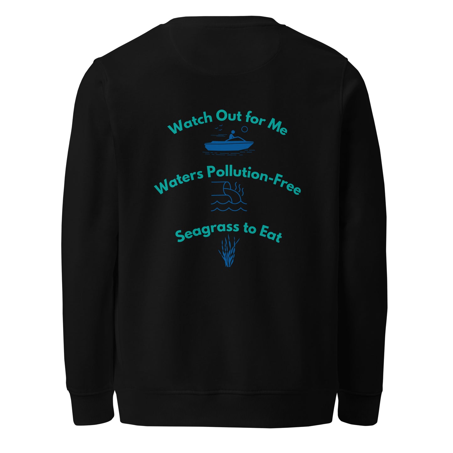 Protect the Manatees Eco Embroidered Adult Unisex Crewneck Sweatshirt