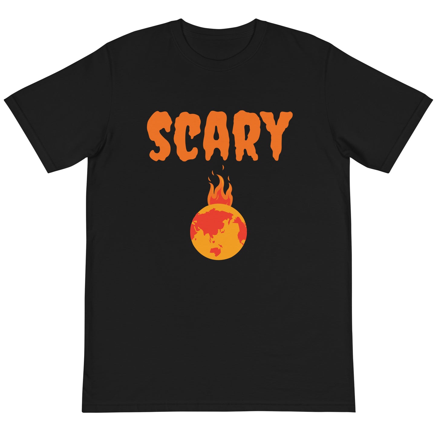 Scary Halloween Warming Planet Graphic Eco Friendly T Shirt