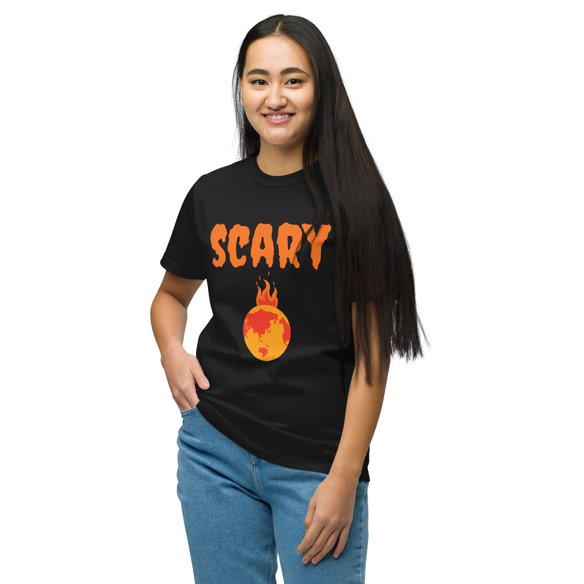 Scary Halloween Warming Planet Graphic Eco Friendly T Shirt