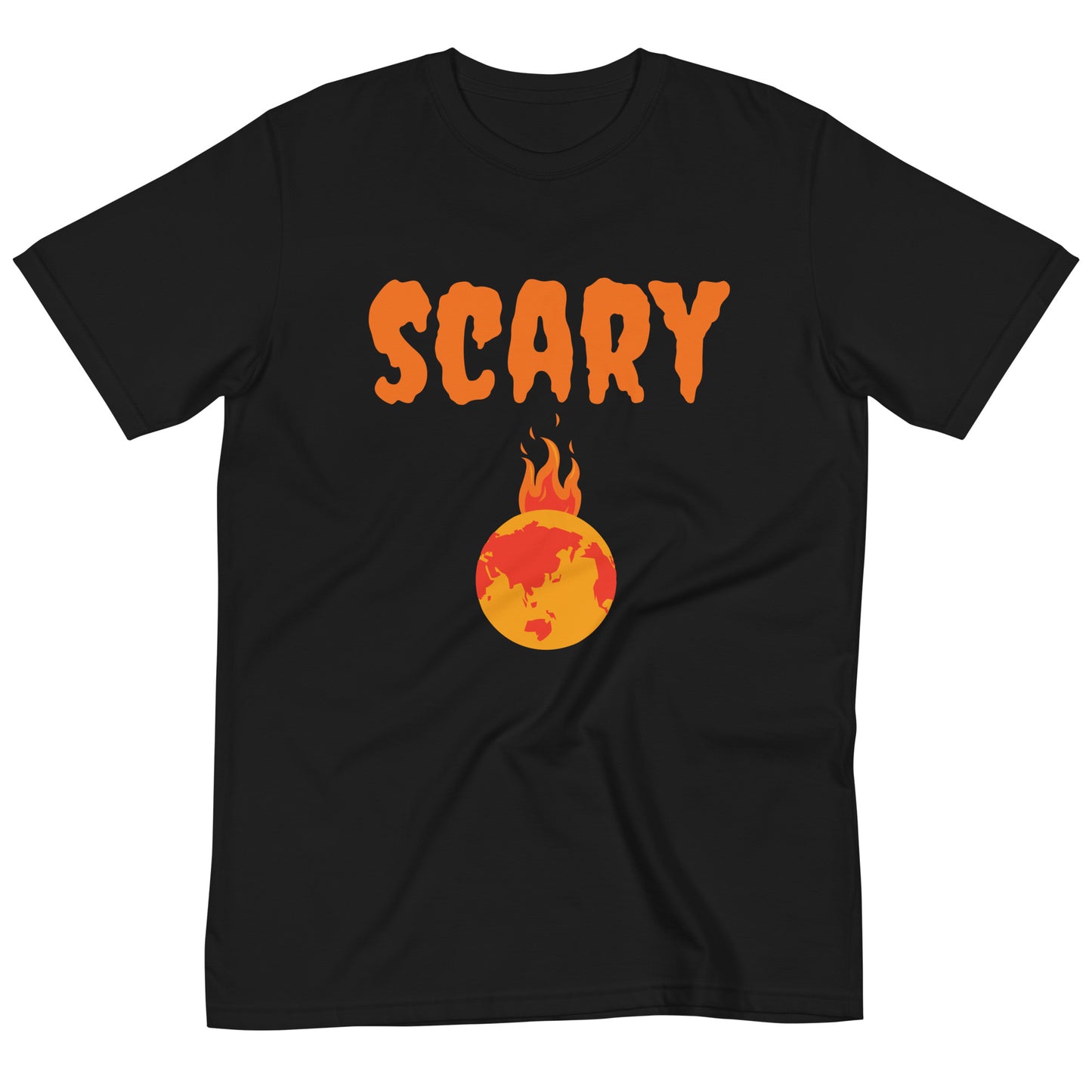 Scary Halloween Warming Planet Graphic Eco Friendly T Shirt