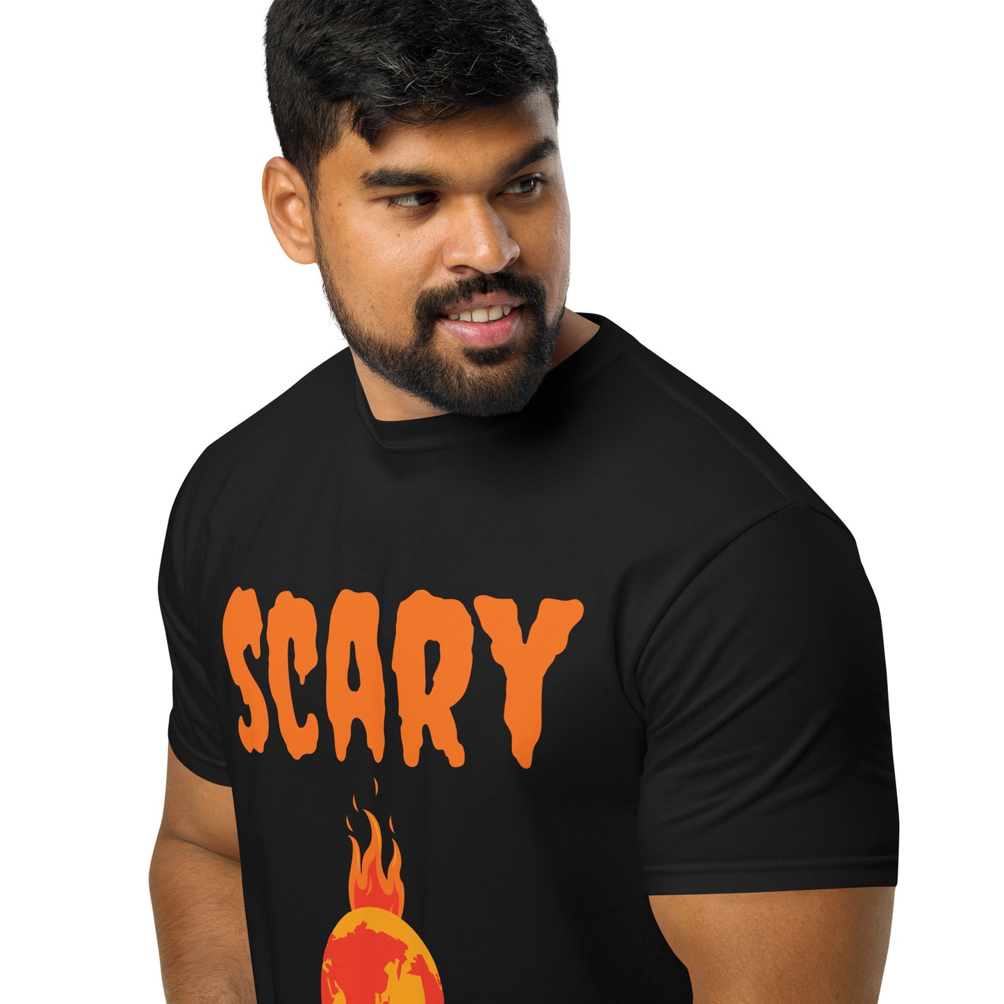 Scary Halloween Warming Planet Graphic Eco Friendly T Shirt