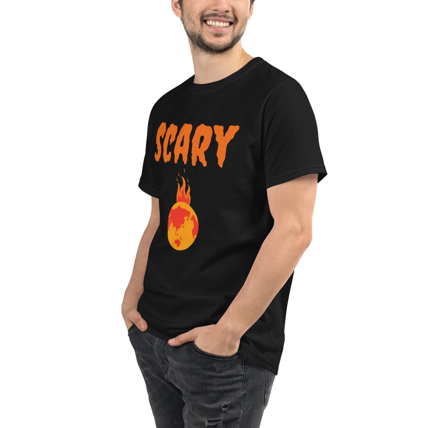 Scary Halloween Warming Planet Graphic Eco Friendly T Shirt