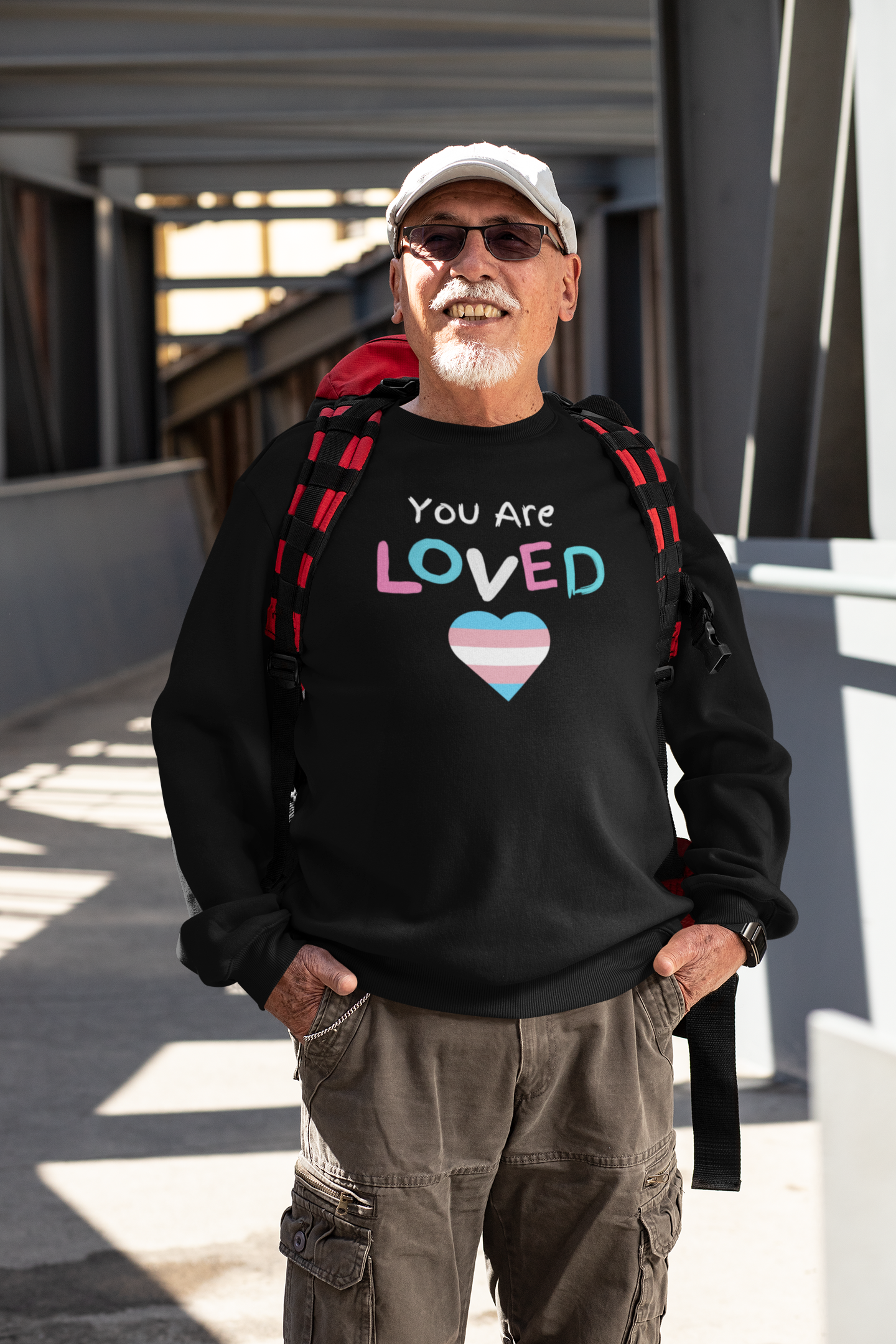 You Are Loved Trans Ally Unisex Heavy Blend™ Crewneck Sweatshirt