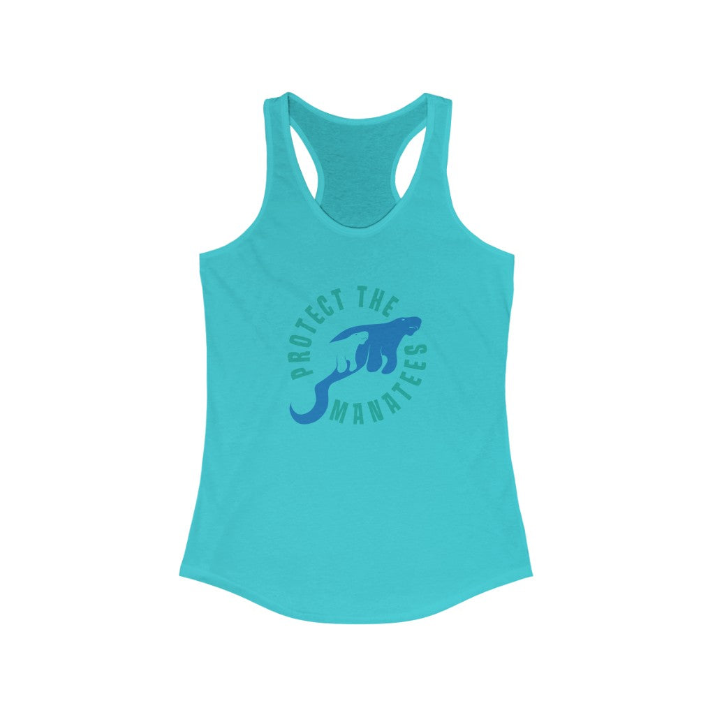 Protect The Manatees Women's Ideal Racerback Tank