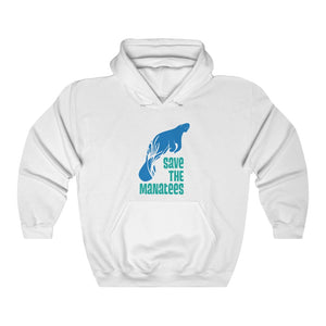 Open image in slideshow, Save the Manatees Unisex Heavy Blend™ Graphic Hoodie
