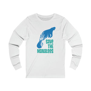 Open image in slideshow, Save the Manatees Unisex Long Sleeve T Shirt
