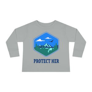 Open image in slideshow, Protect Planet Earth Toddler Long Sleeve Shirt

