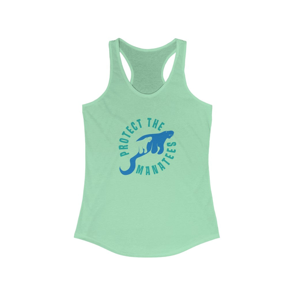 Protect The Manatees Women's Ideal Racerback Tank