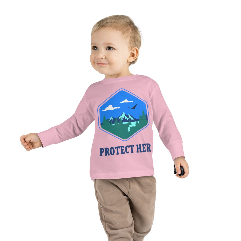 Protect Planet Earth Toddler Long Sleeve Shirt