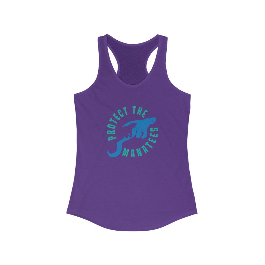 Protect The Manatees Women's Ideal Racerback Tank