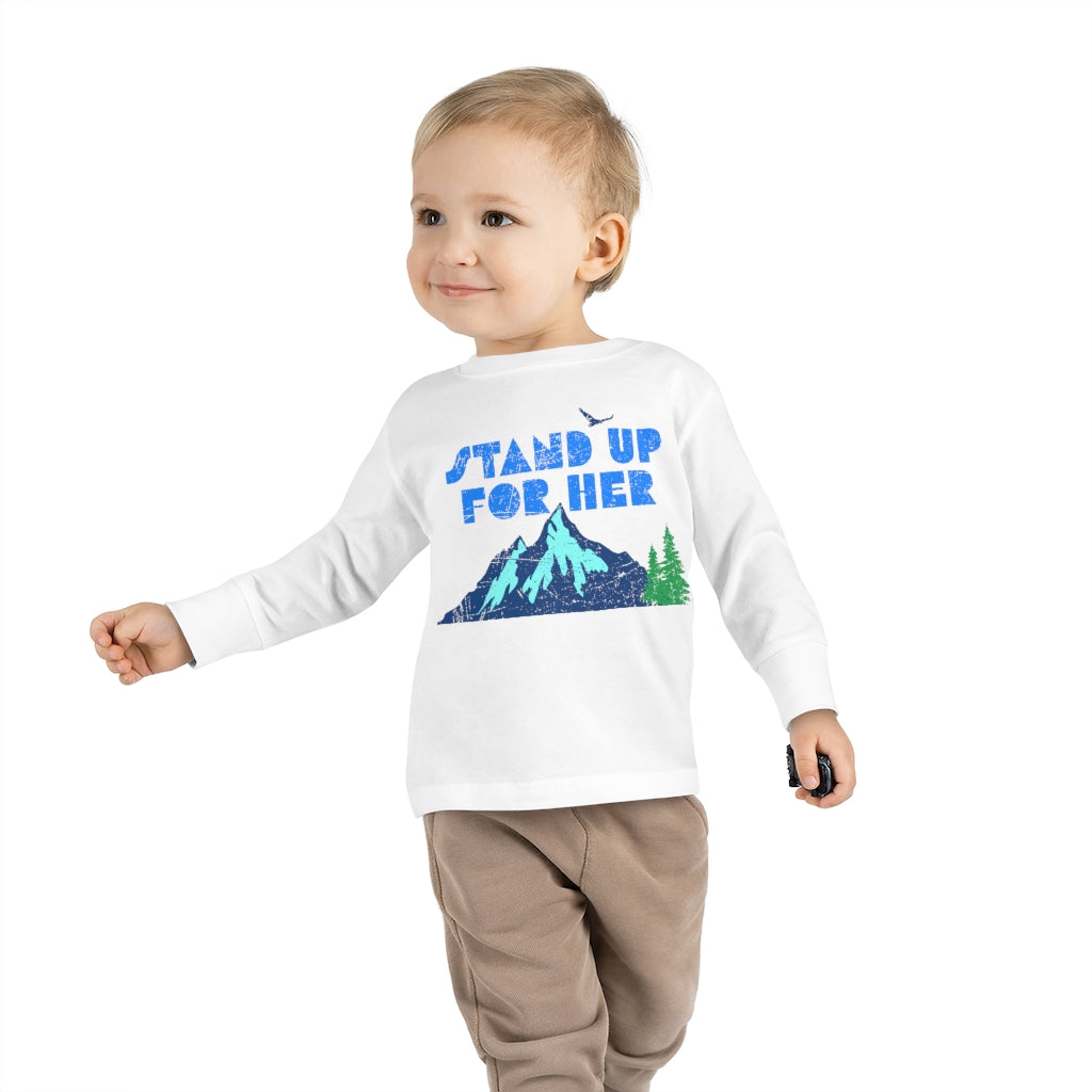 Stand Up For Planet Earth Toddler Long Sleeve Shirt