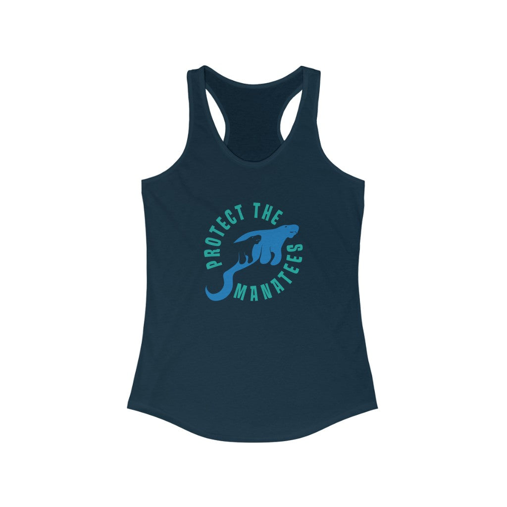 Protect The Manatees Women's Ideal Racerback Tank