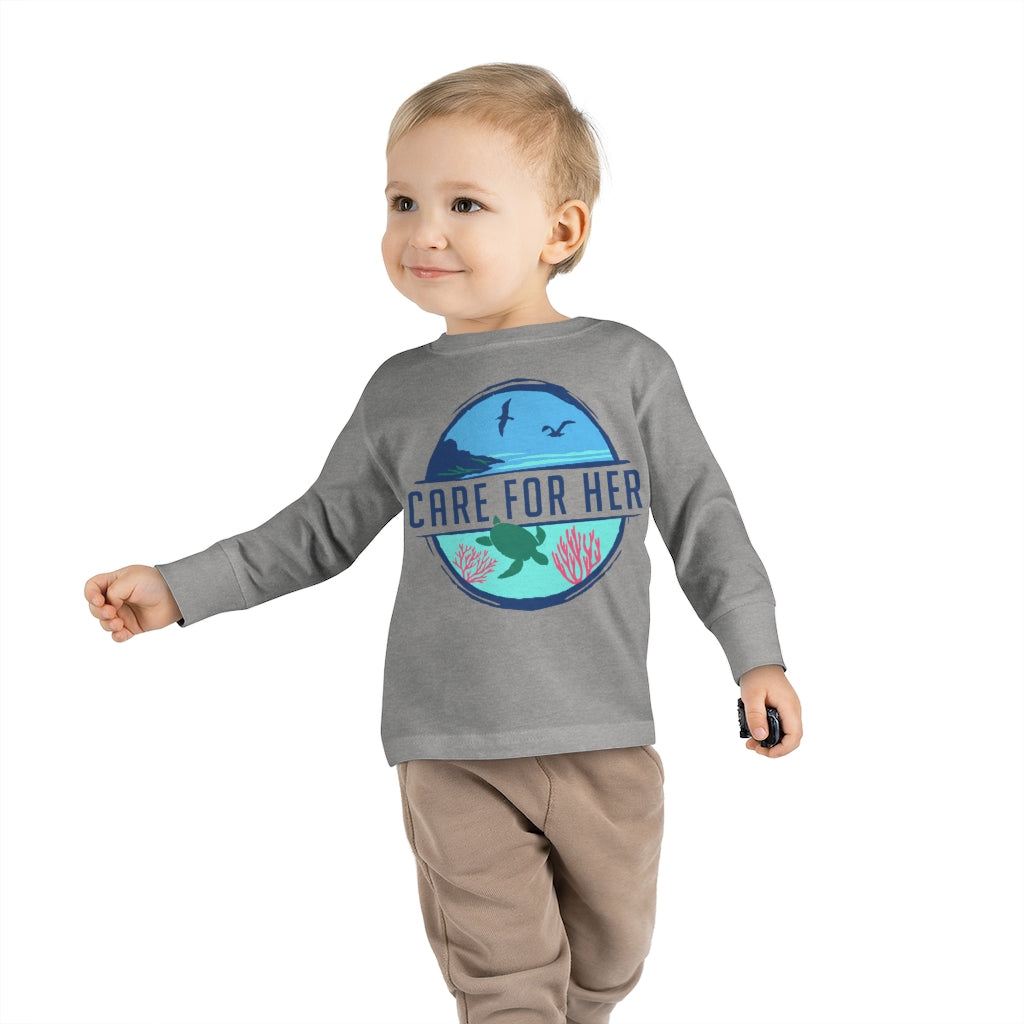 Care for Planet Earth Toddler Long Sleeve Shirt