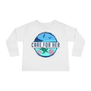 Open image in slideshow, Care for Planet Earth Toddler Long Sleeve Shirt
