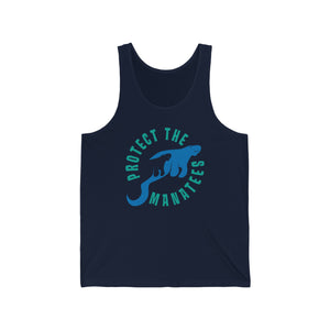 Open image in slideshow, Protect The Manatees Unisex Jersey Tank
