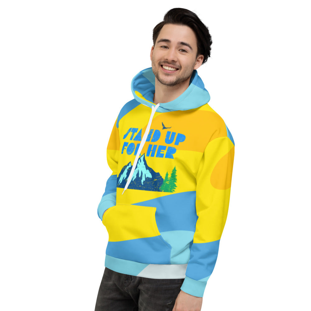 Stand Up For Planet Earth Adult Custom Hoodie