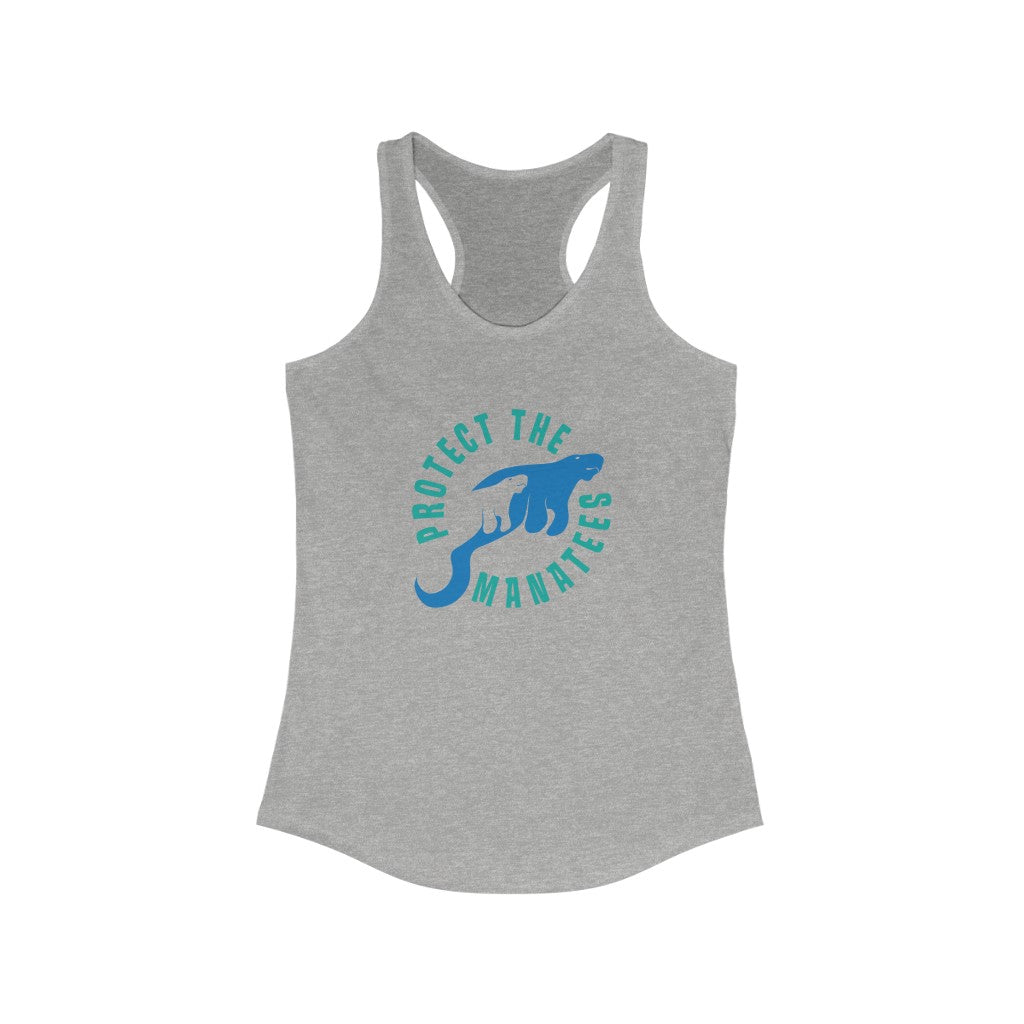 Protect The Manatees Women's Ideal Racerback Tank