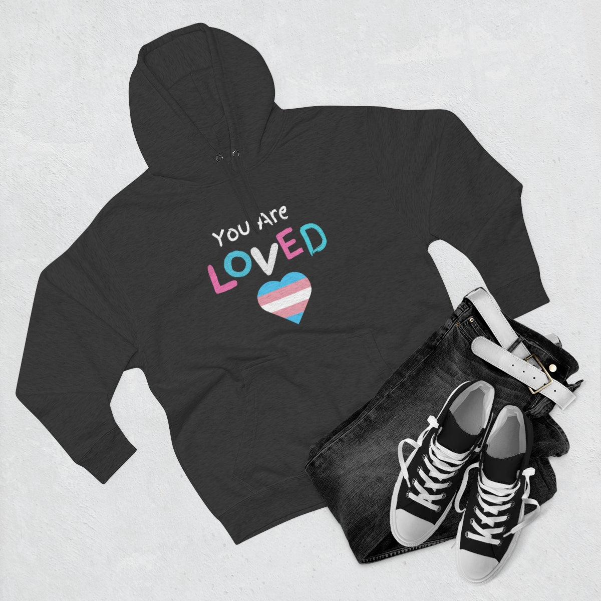 You Are Loved Protect Trans Kids Unisex Graphic Hoodie