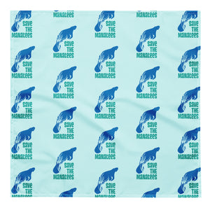 Open image in slideshow, Save the Manatees Graphic All-Over Print Bandana
