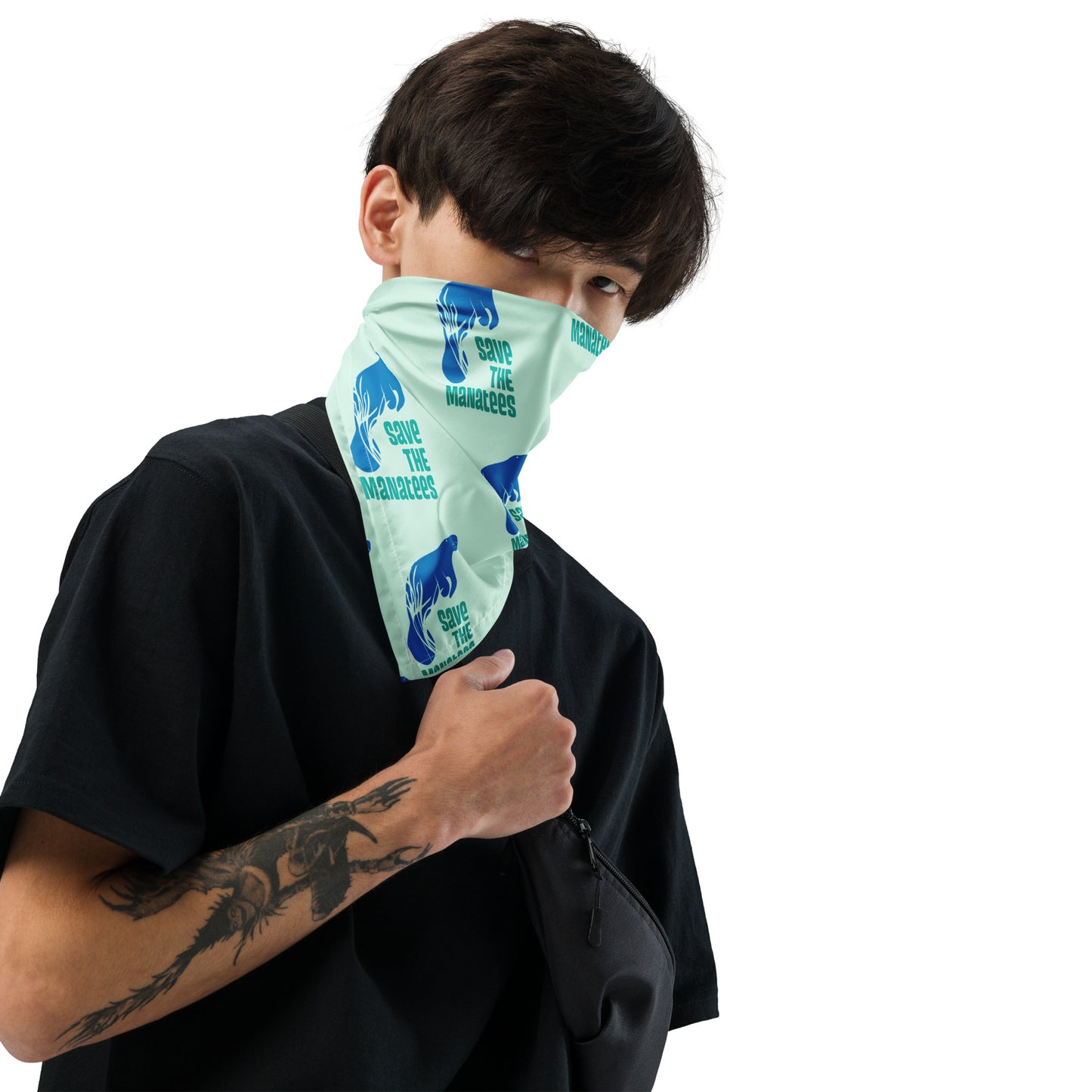 Save the Manatees Graphic All-Over Print Bandana