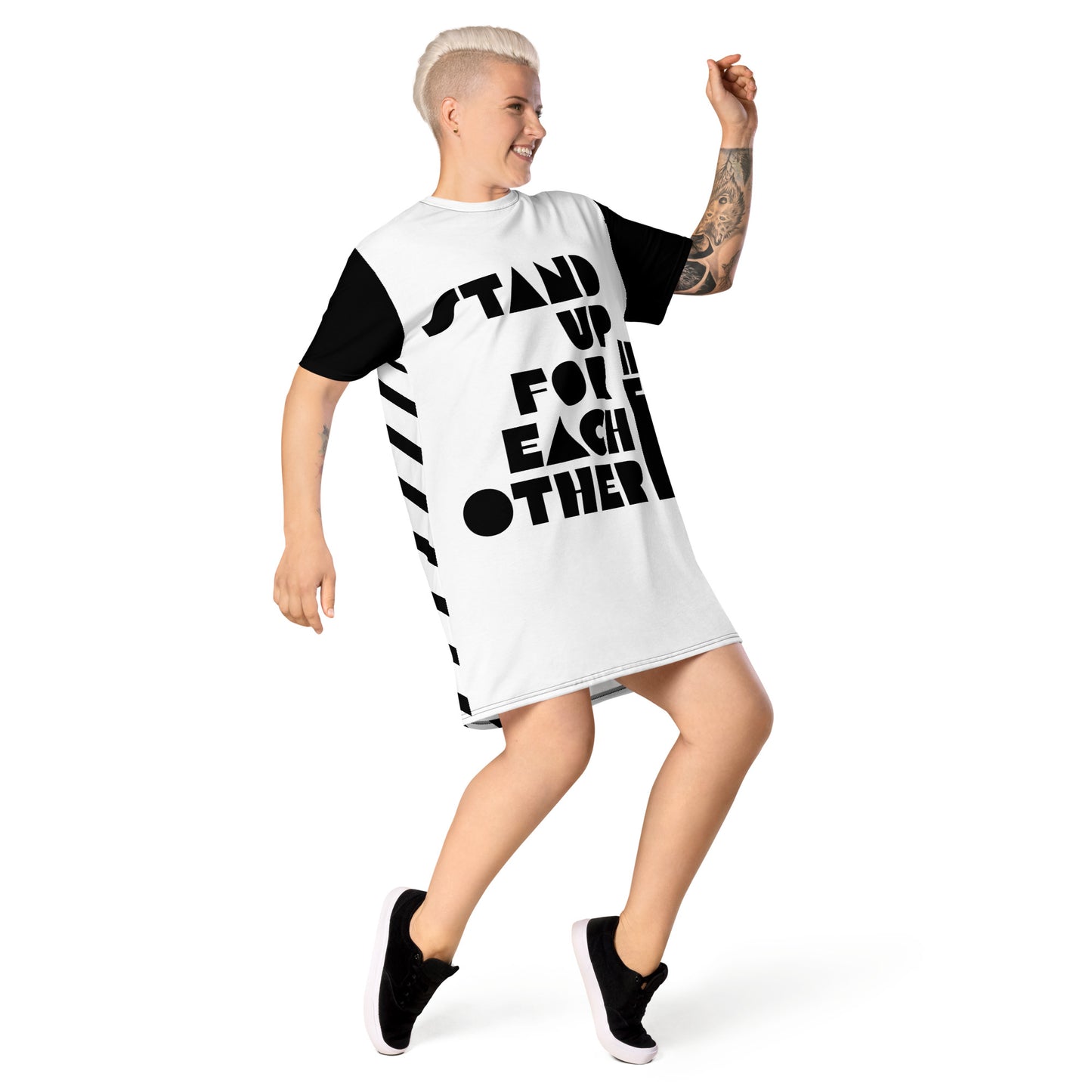 Stand Up For Each Other Social Justice Graphic T-Shirt Dress
