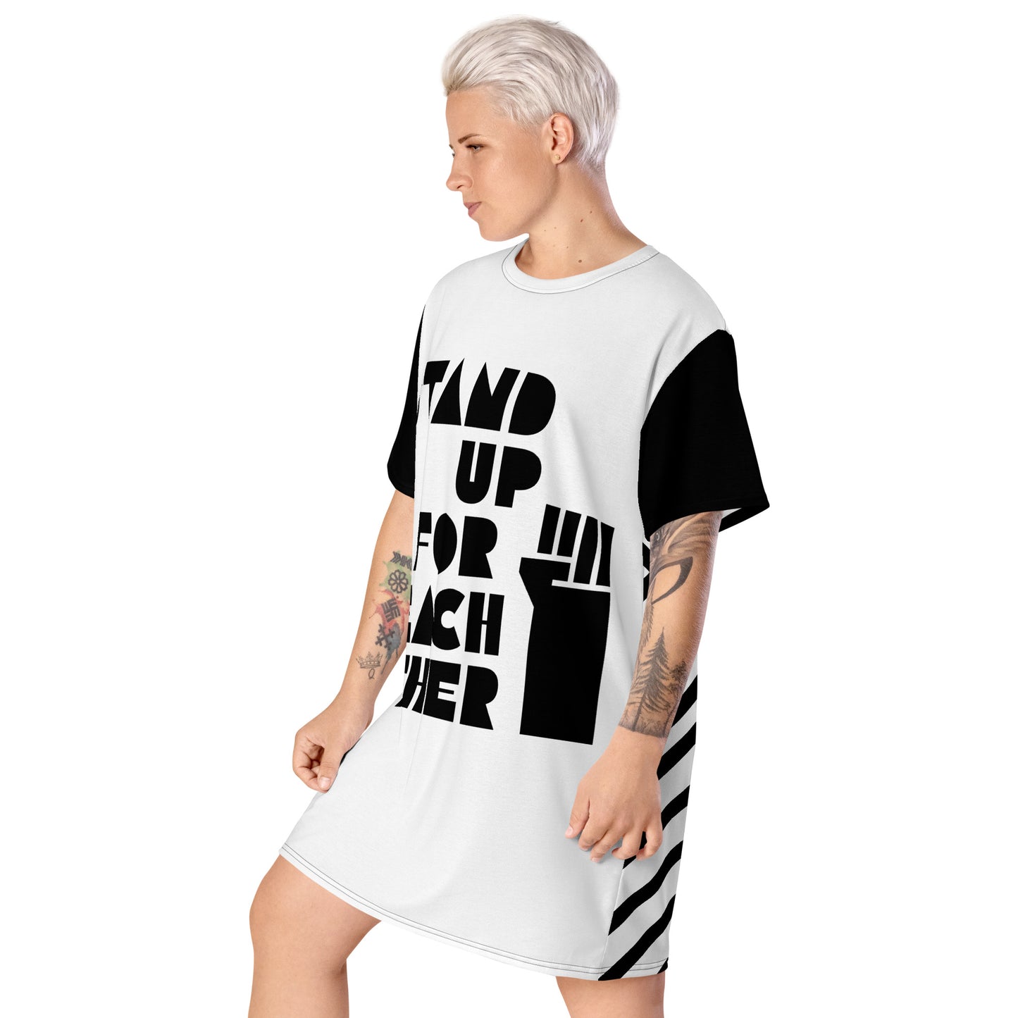 Stand Up For Each Other Social Justice Graphic T-Shirt Dress