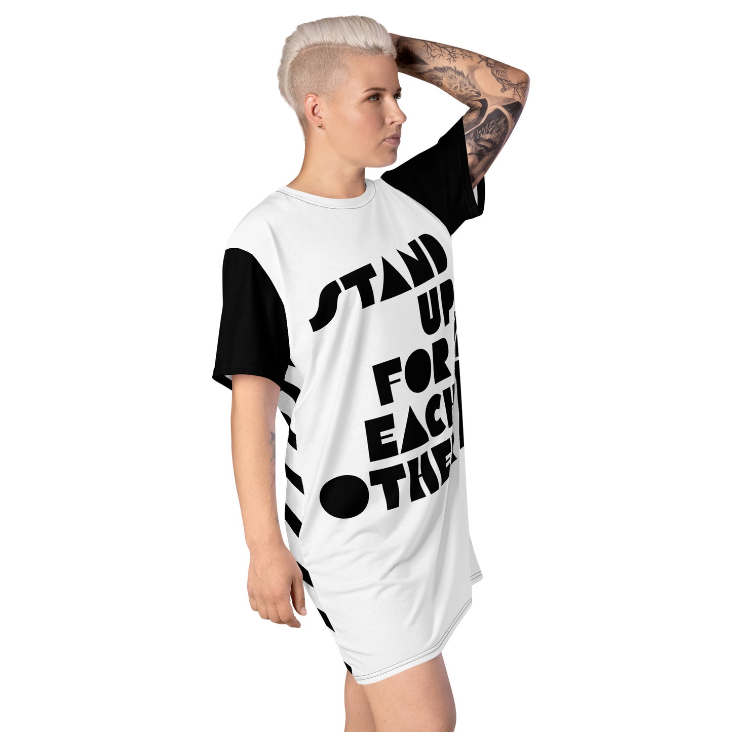 Stand Up For Each Other Social Justice Graphic T-Shirt Dress