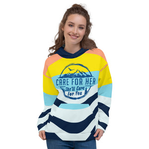 Climate Change All Over Print AOP Unisex Graphic Hoodie