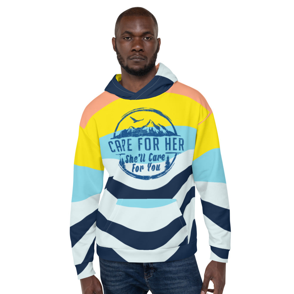 Climate Change All Over Print AOP Unisex Graphic Hoodie