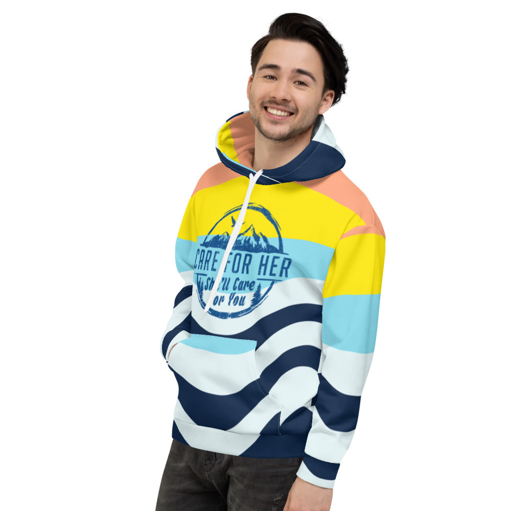 Climate Change All Over Print AOP Unisex Graphic Hoodie