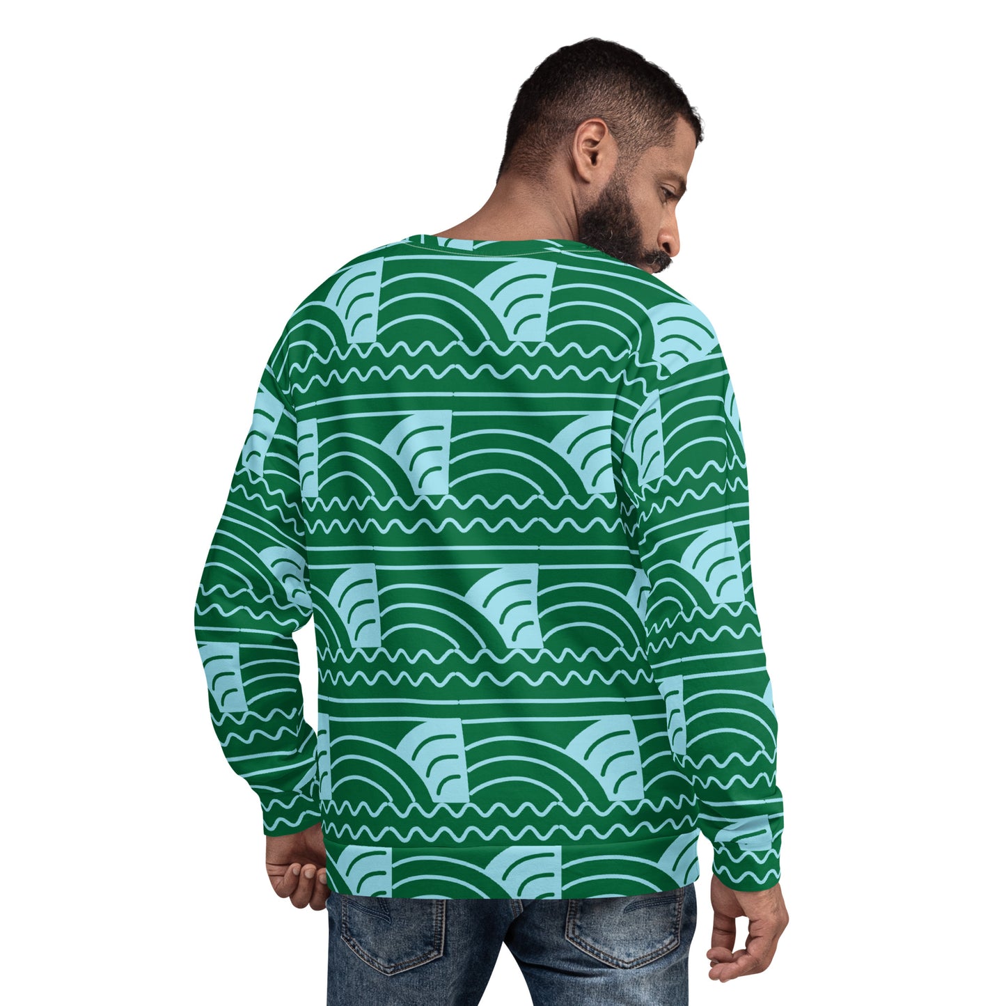 Planet Over Plastic Keep the Sea Plastic Free All Over Print Crewneck Sweatshirt