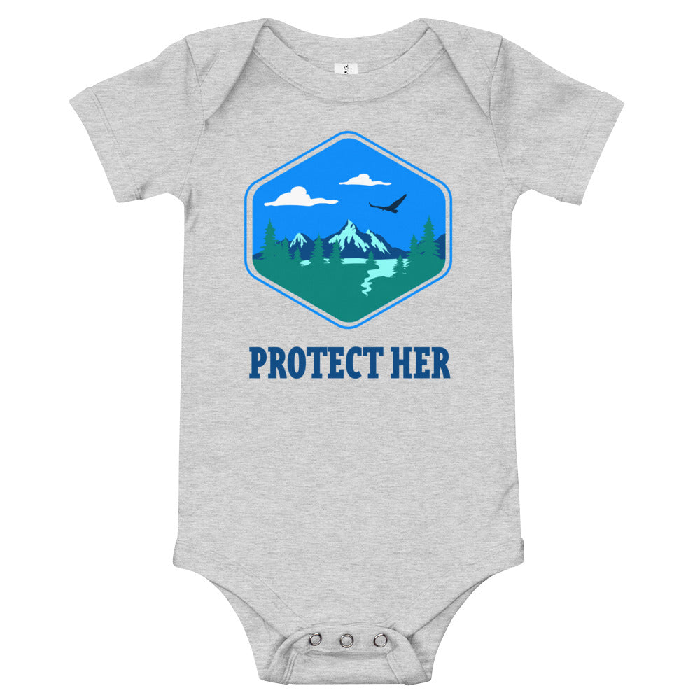 Protect Planet Earth Baby Short Sleeve One Piece