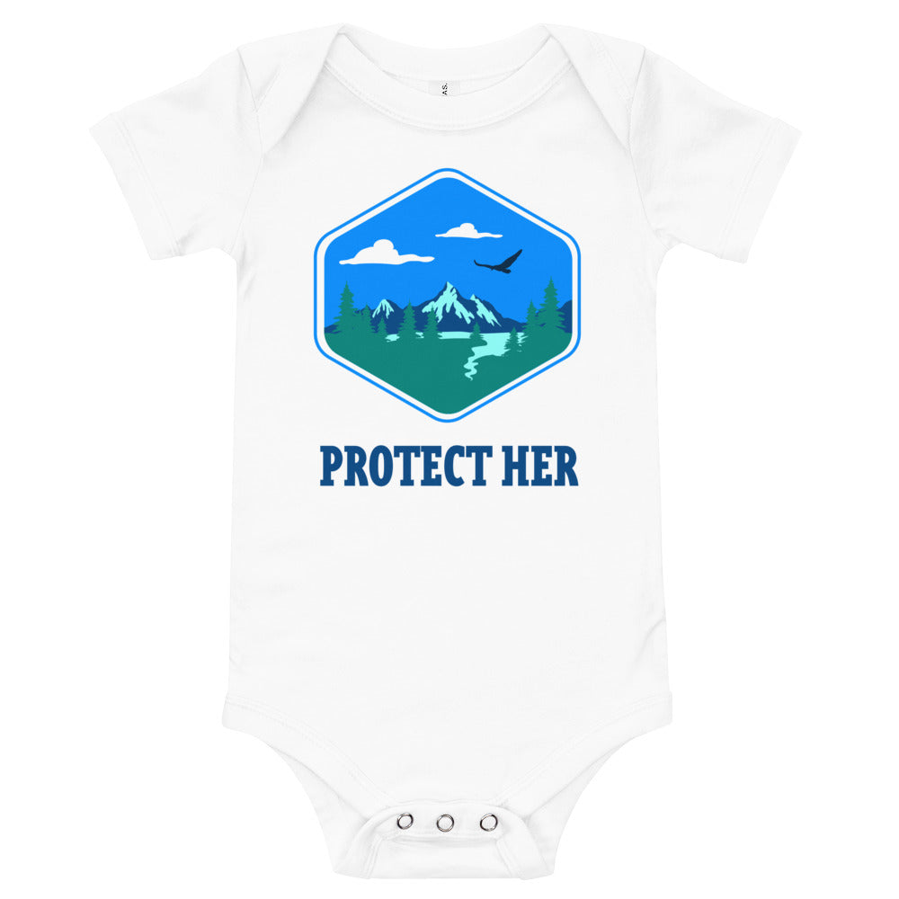 Protect Planet Earth Baby Short Sleeve One Piece