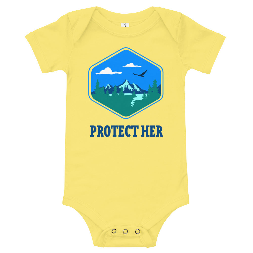 Protect Planet Earth Baby Short Sleeve One Piece