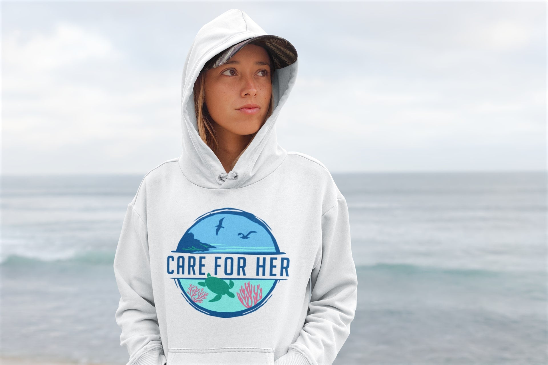Care For Planet Earth Adult Hoodie