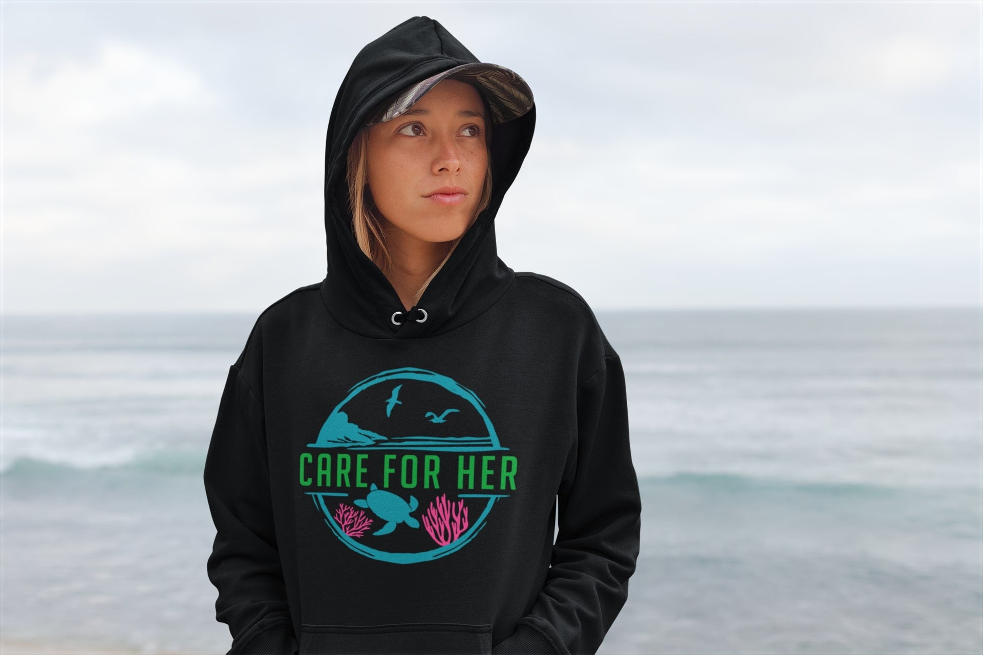 Care For Planet Earth Against Climate Change Unisex Graphic Hoodie
