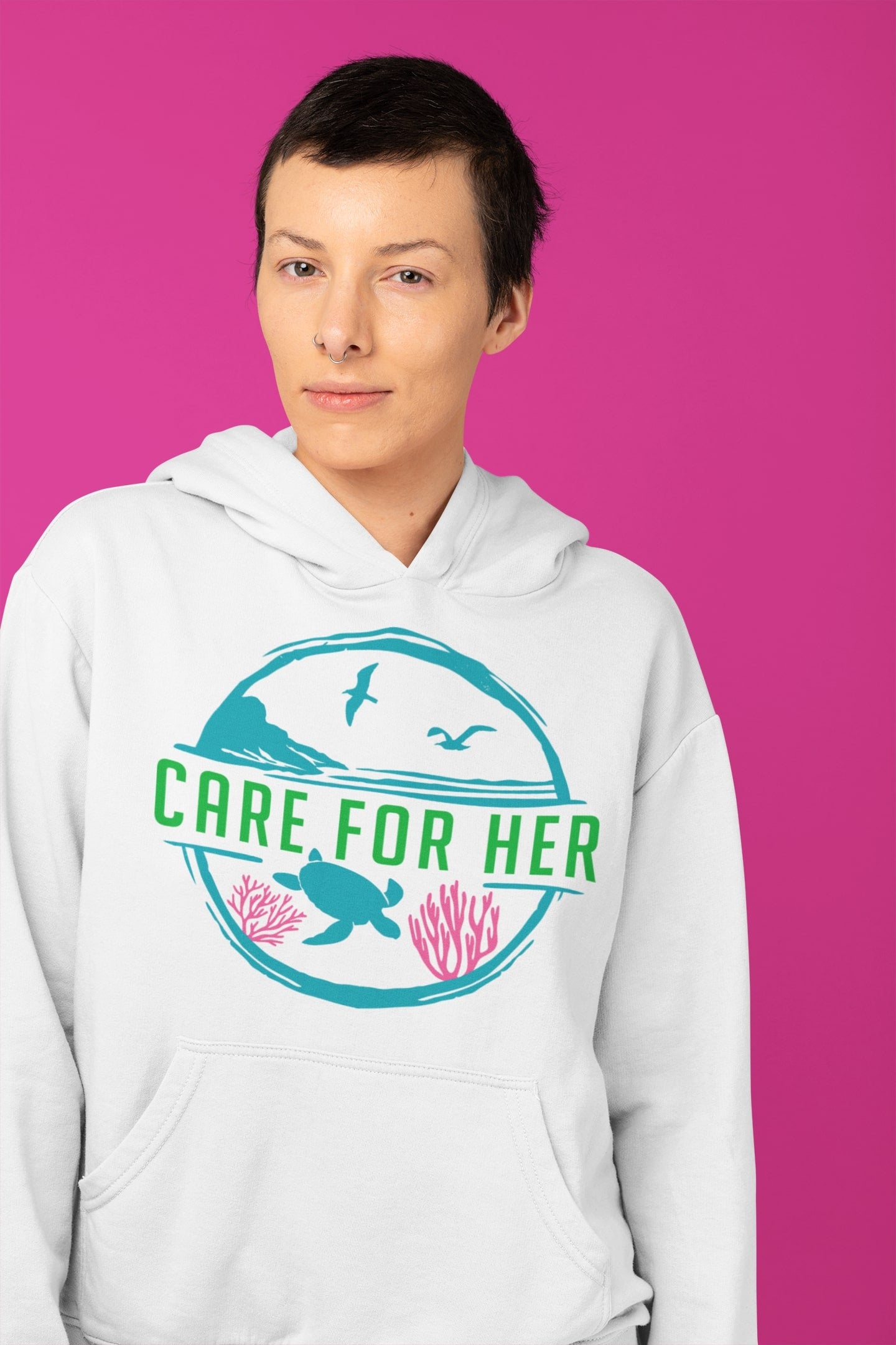 Care For Planet Earth Against Climate Change Unisex Graphic Hoodie