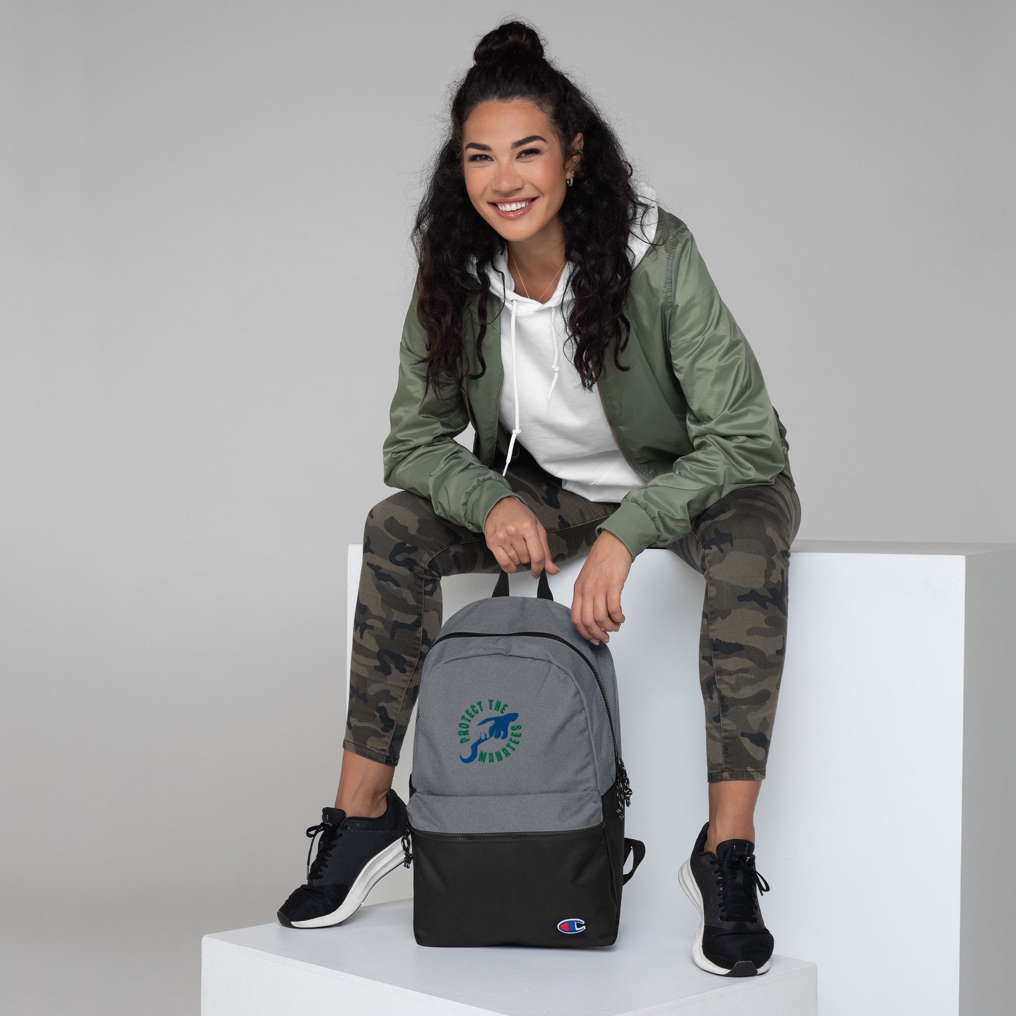 Protect the Manatees Embroidered Champion Backpack