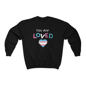 Open image in slideshow, You Are Loved Protect Trans Kids Crewneck Sweatshirt
