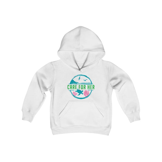 Care for Planet Earth Youth Heavy Blend Hooded Sweatshirt