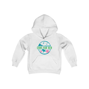 Open image in slideshow, Care for Planet Earth Youth Heavy Blend Hooded Sweatshirt
