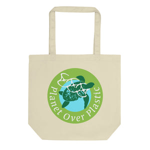 Planet Over Plastic Keep the Sea Plastic Free Sustainable Tote Bag